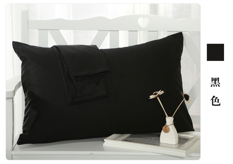 Vỏ gối cotton 100% cotton màu rắn lớn gối lớn dành cho học sinh độc thân 48x74cm gối kymdan