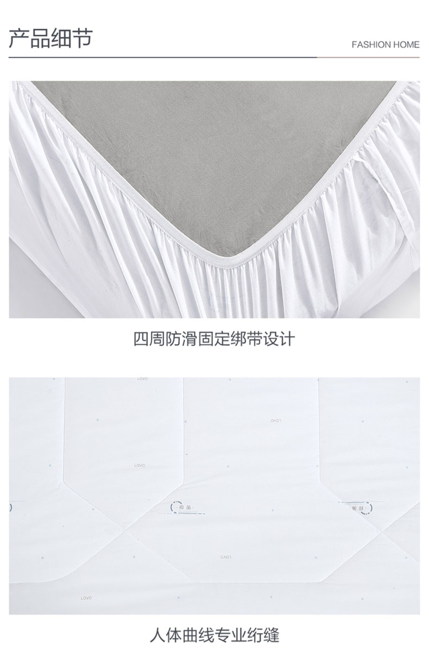 Lovo nhà dệt bông có thể giặt kháng khuẩn đệm giường đệm Simmons nệm bọc đơn mảnh 1,8 / 1,5m - Nệm nệm memory foam