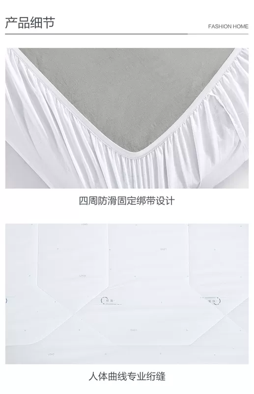 Lovo nhà dệt bông có thể giặt kháng khuẩn đệm giường đệm Simmons nệm bọc đơn mảnh 1,8 / 1,5m - Nệm nệm cao su nemgiakho