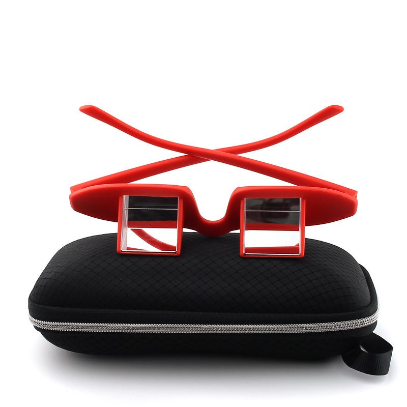 The new two-dimensional lazy glasses lying down watching TV playing mobile phone personalized multifunctional horizontal refracting glasses light tide