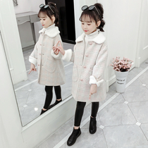 Girl Clothes Spring Autumn 2022 New Ocean Qi Children Childrens Water Mink Suede Thickened for Chinese New Year Princess Wind Coat Jacket
