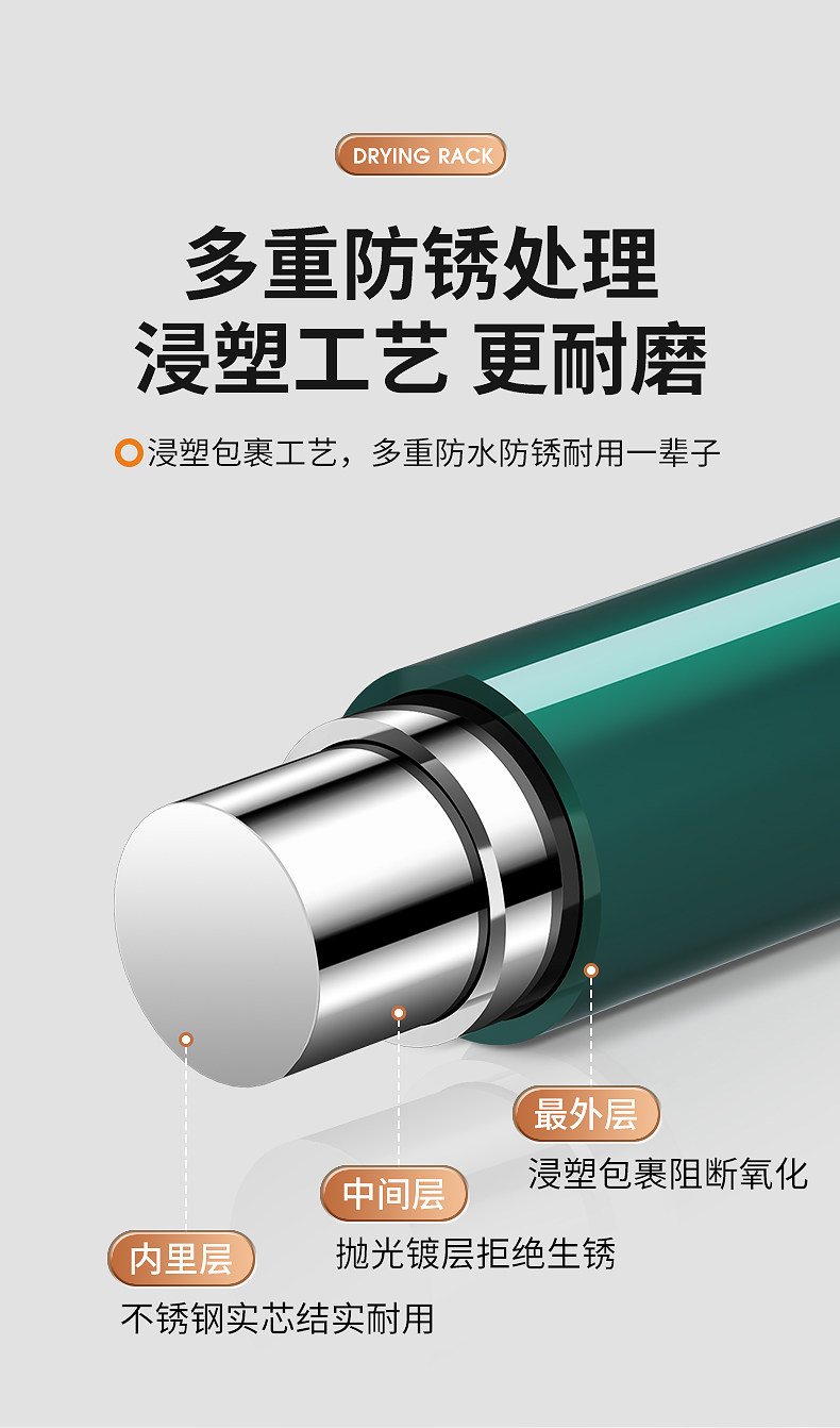 Клипса стойки 不锈钢袜子晾晒架家用阳台多夹子晾衣架多功能晒内衣内裤专用神器