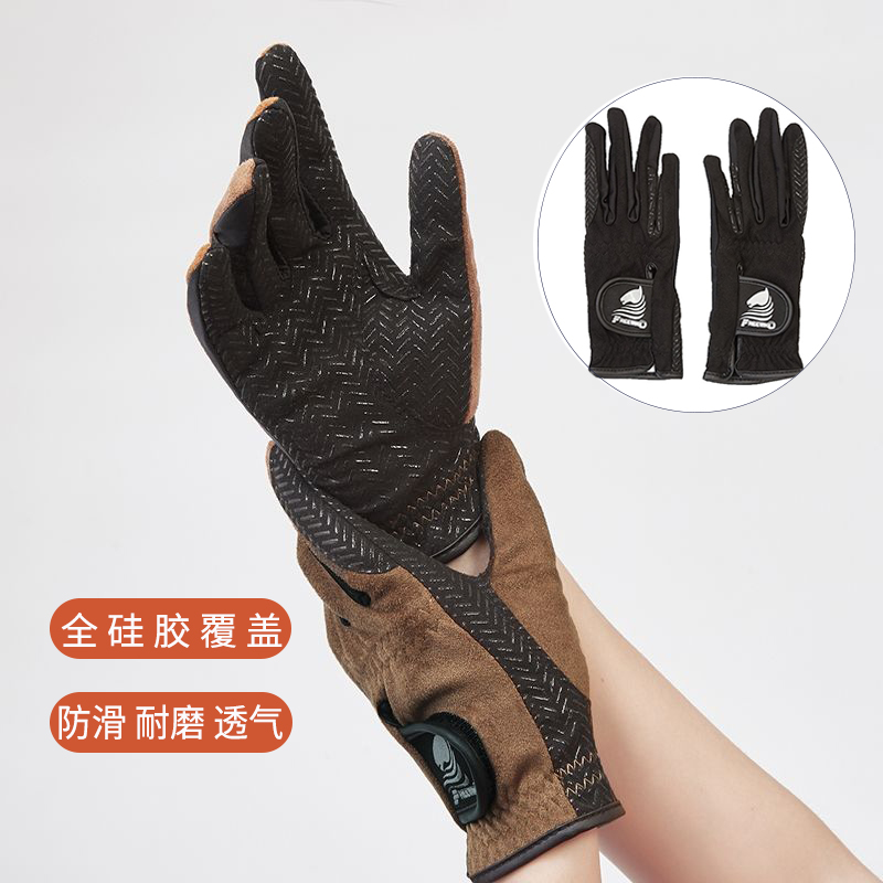 Silicone Equestrian Gloves Anti Slip Wear and comfortable and breathable Four Seasons Riding Gloves Men Riding Outfit Women Riding Gear-Taobao