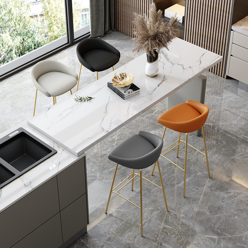 Simple bar stool light luxury bar chair designer island chair modern home nakajima stool footstool high stool