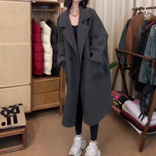 Autumn and Winter Thickened Lamb Wool Coat for Women, Lazy Style, Loose Fit, 2024 New Casual Chic Korean Style Over-The-Knee Long Coat