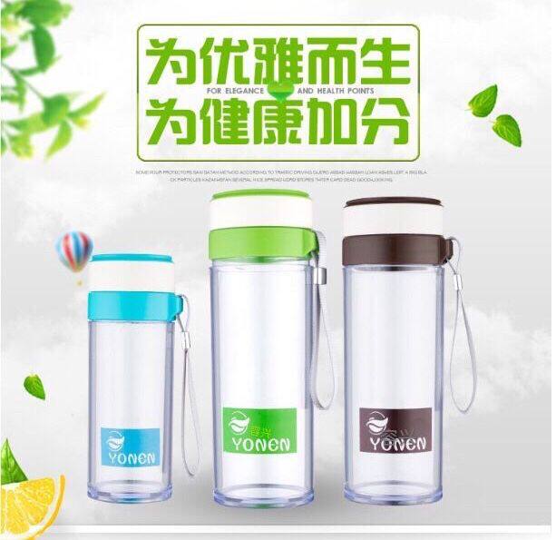 Tasteless thickening transparent water cup with filter resistant high temperature teacup new portable sports cup