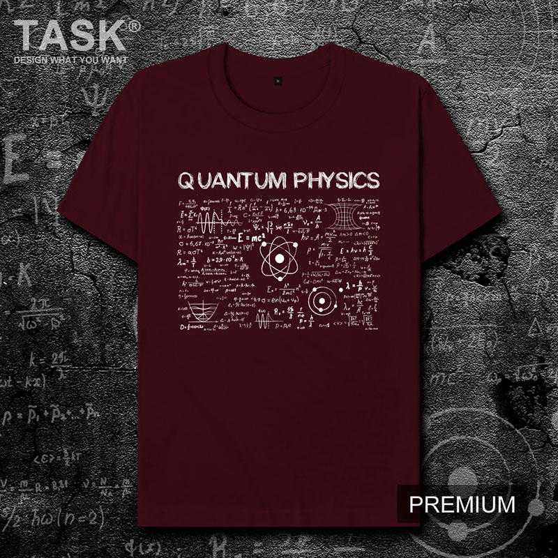 Quantum Mechanics Atomic Relativity Mathematical Formula Physics Science Creativity Short Sleeve T-shirt Student Men And Women Design Unbounded