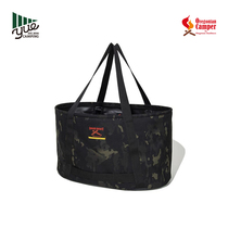 OregonianCamper Outdoor Camping Firewood Storage Bag 600D Oval Firewood Bucket Portable Hand Holder