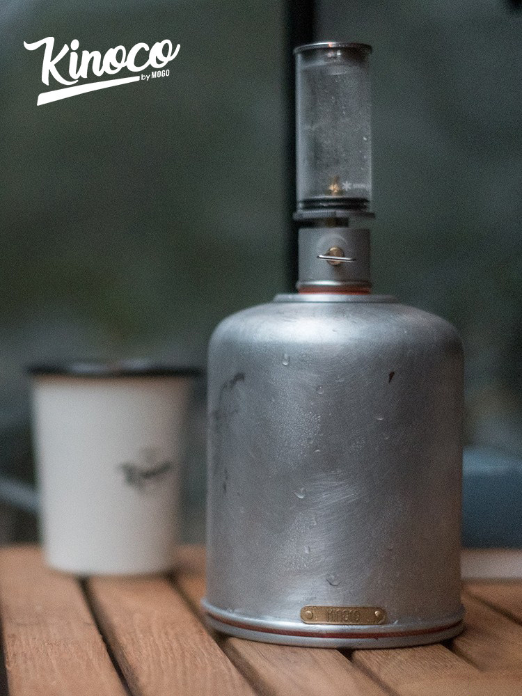 Kinoco retro outdoor brass metal flat air can cover aluminum gas lampshade G2 G5 fuel cover bronze