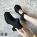 đầu tròn dày và nhỏ giày da của phụ nữ Anh gió 2020 mùa hè mới của Hàn Quốc phiên bản của miệng đơn giản với giày Mary Jane cô gái 