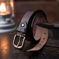 Ретро -квадратная пряжка коричневая