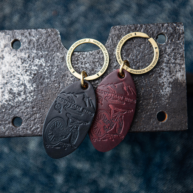 Shanyan Bicycle Cycling Pattern American Hallwen Full Cowhide Keychain Pendant Cycling Club Team Logo