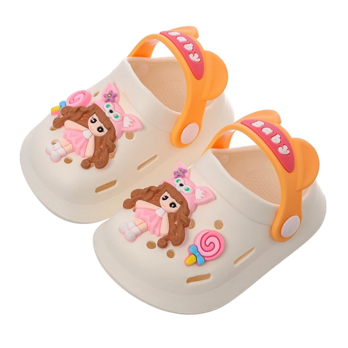 Детские мультяшные слайдеры, летние нескользящие тапочки для раннего возраста, мягкая подошва
