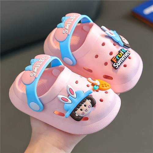 Детские летние нескользящие туфли для мальчиков, слайдеры для девочек, тапочки, мягкая подошва