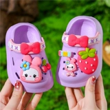 Слайдеры, летние мультяшные тапочки, нескользящая детская детская сумка, мягкая подошва