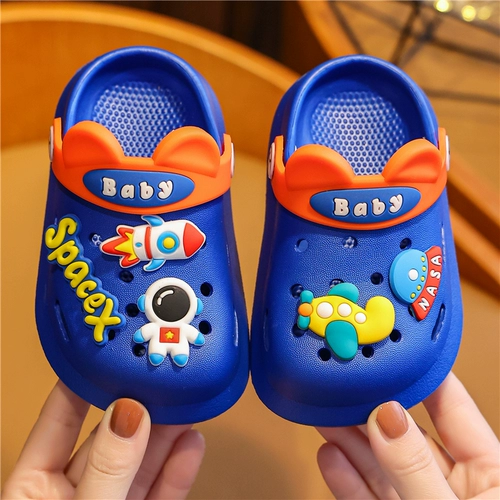 Летние детские милые тапочки для принцессы, нескользящие слайдеры