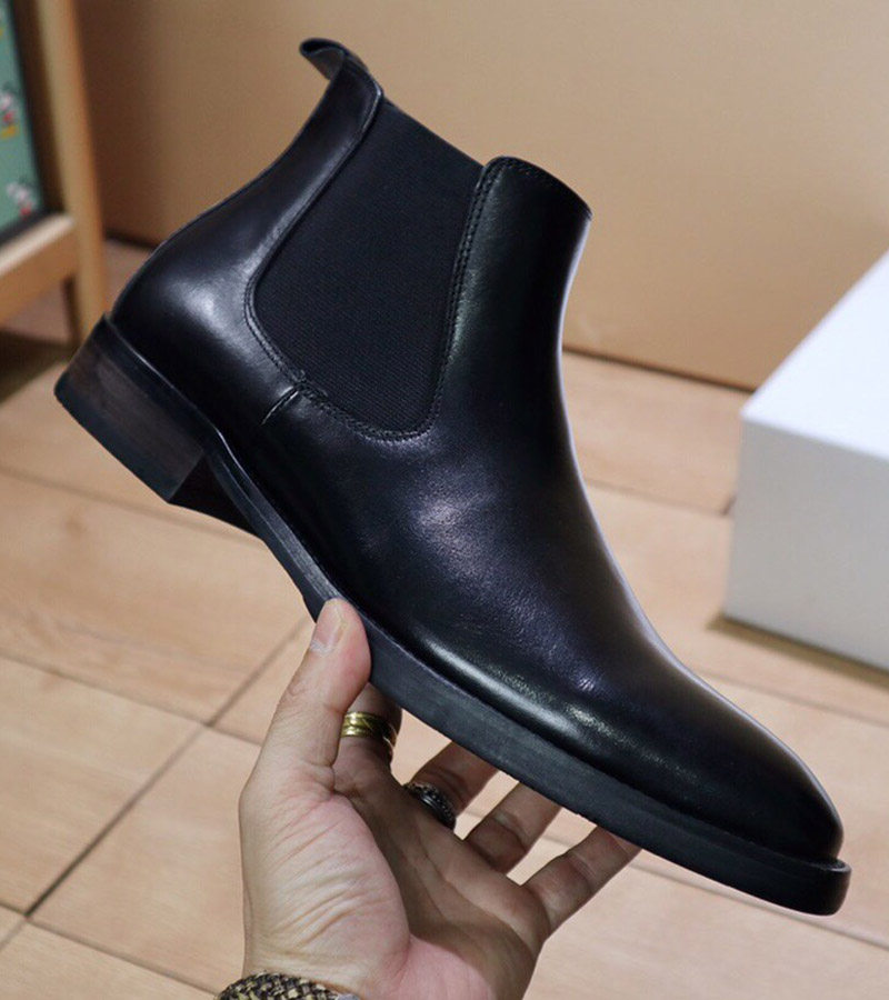 Chelsea short boots men's leather retro British style flat and nude boots men's 2020 autumn and winter cowhide Martin boots