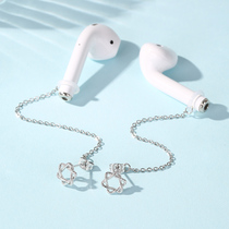 Six-star earrings earphones anti-lost earrings 2021 new alloy advanced sense original design Bluetooth anti-drop rope