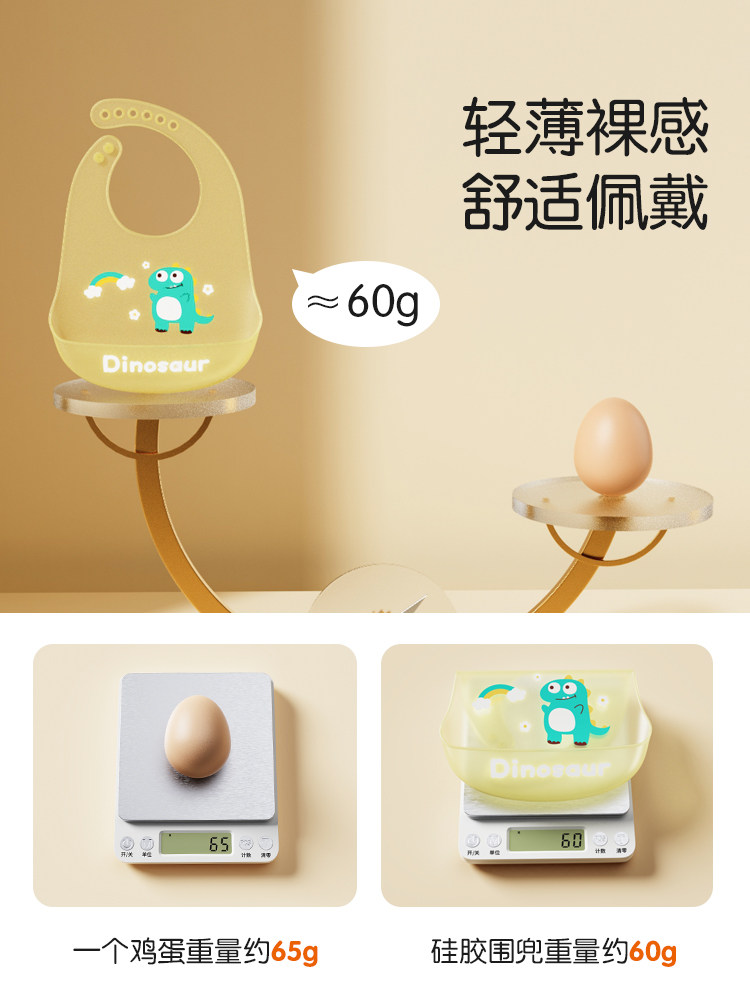 Baby Eating Bib Waterproof Infant Food Supplement Bib Silicone Soft Drool Bib Children's Feeding Anti-Dirty Bib Summer