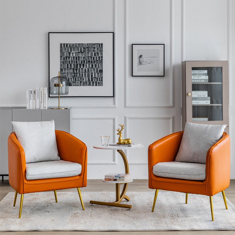 Hotel Sample House Display Center Sofa Tea Table Composition Suit Modern Minima Single Business Office Negotiation Lounge Table And Chairs