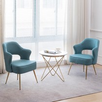 Modern Light Extravagant Single Guests Sofa Chairs Clothing Milk Tea Hotel Office Talks Reception Room Table And Chairs Tea Table Combinations