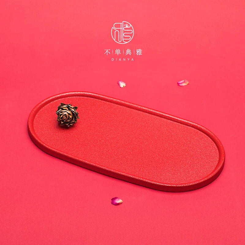 Not only elegant home dry brew small tea table ceramic simple tea tray office hotel kung fu tea pot bearing