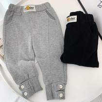 Children Spring Pants 2022 New Boy Pure Cotton Sports Pants Little Boy Loose Casual Pants Women Baby Pants