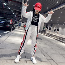 2021 New fried street suit girls Spring and Autumn foreign style leisure Middle Child Net red sportswear primary school uniforms