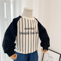 Boys sweatshirt 2022 new children Ocean gas round collar bottom-shirt mid-boy boy casual long sleeve headblouse