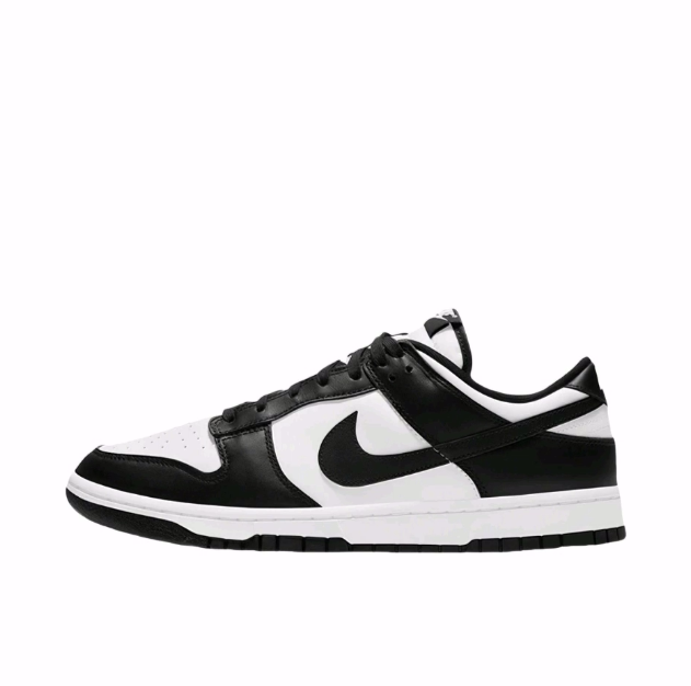 Nike Dunk Low Retro'Black' Leather Low-Top Sneakers Men's Black and White Panda