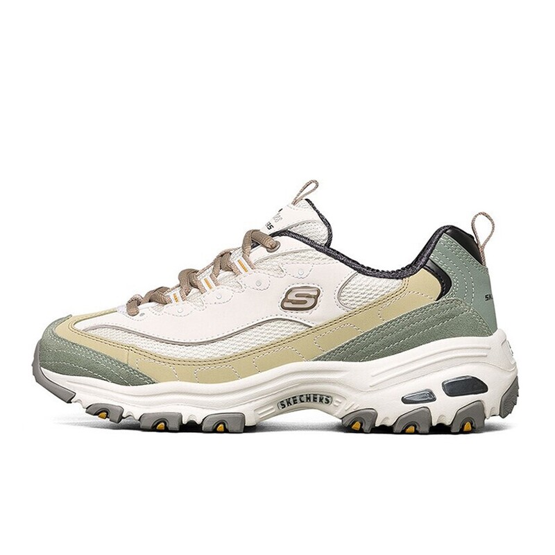 [Climbing] Skechers/Skecher's Lifestyle Casual Shoes, Thick-Soled, Lace-Up, Women'S, White, Round-Toe