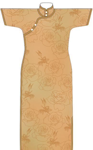 Flat cut without provincial robe cloth - yellow rose