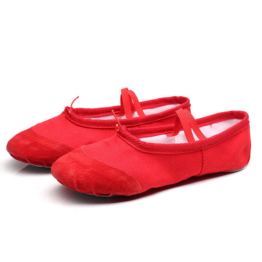 Dance shoes female adult ballet shoes yoga belly dance practice shoes ethnic dance cat claw shoes flat soft shoes red
