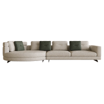 PAULJOHN French light luxury cotton and linen fabric sofa 2024 new living room simple corner combination down sofa