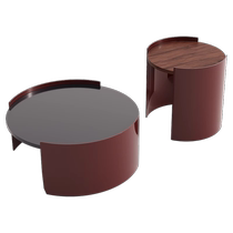 PAULJOHN light luxury minimalist round coffee table living room home small apartment glass modern simple combination tea table