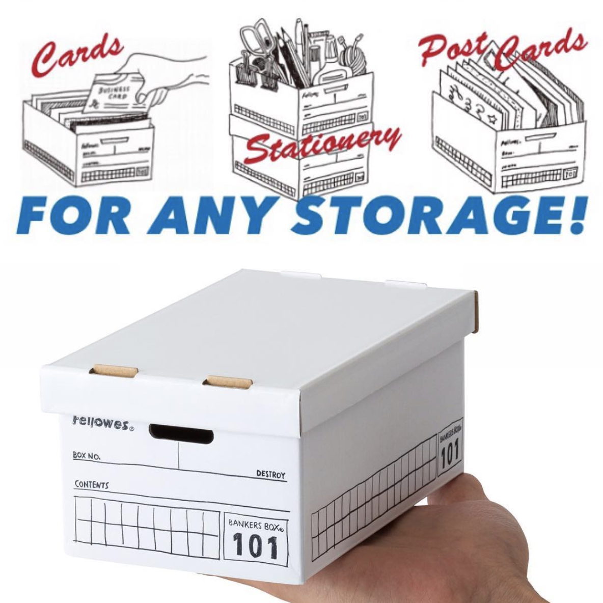 Stationery is also fashionable Japanese-made Fellowes banker carton 101 mini paper desktop storage box spot