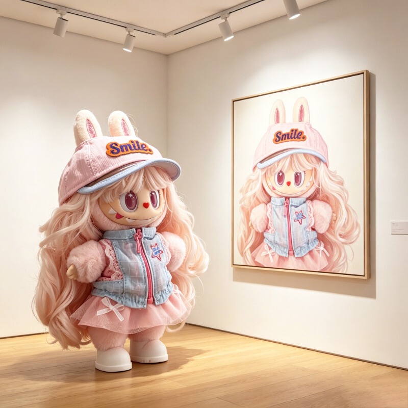 Only Doll Clothes~ Suitable for Labubu Retro Barber Shop Series Doll Clothes Collection, Contrasting Color Sleeveless Shirt and Skirt Set Only Doll Clothes~ Suitable for Labubu Retro Barber Shop Series Doll Clothes Collection, Contrasting Color Sleeveless Shirt and Skirt Set