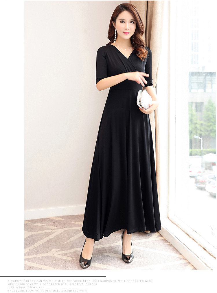 2018 mùa xuân và mùa hè mới năm điểm tay áo của phụ nữ ăn mặc thời trang V-Cổ đu lớn váy Hàn Quốc phiên bản của eo cao là mỏng màu rắn ăn mặc đầm ngủ nữ