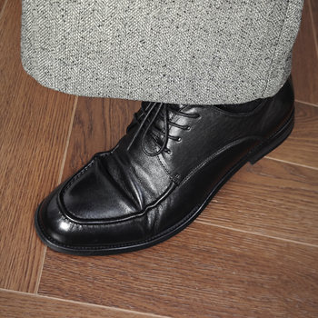 Tbof thin-soled, loose-feeling leather derby shoes for men