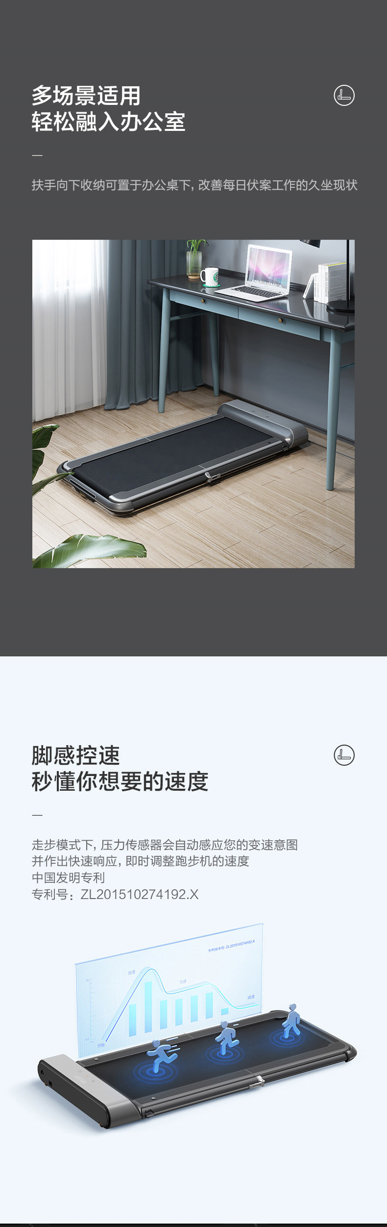 小米生态链 Walkingpad 多功能折叠家用健身跑步机 图4