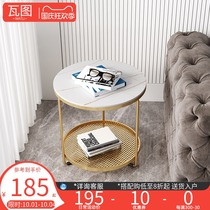 Nordic sofa side table living room marble side cabinet simple storage balcony bedside small coffee table light Luxury Corner