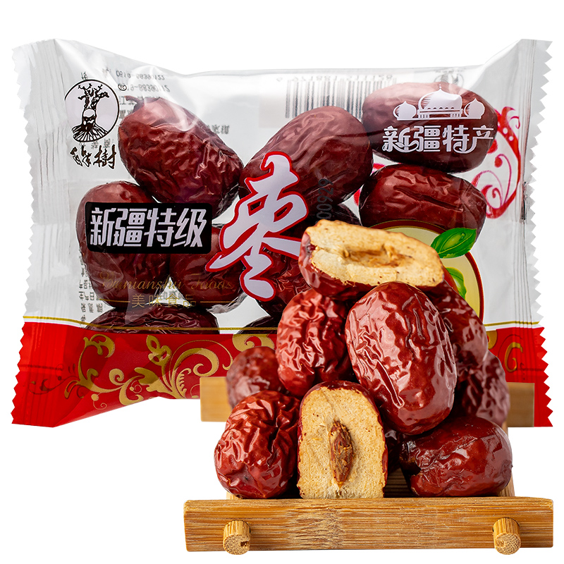 Centuries-old tree Xinjiang special grade red date 500g Xinjiang red date grey date grey date candied fruit dried snack food