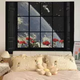 Ins Beautiful Window Landscape Network Red Live фоновые рамки