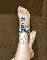 New belly dance anklet super beautiful flower flash drill watch performance accessories diamond chain bracelet