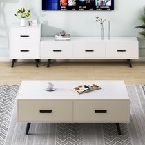 TV cabinet small apartment rental house tea table combination living room household solid wood legs simple modern economy cabinet