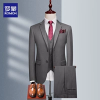 Джентльмен двойной пряжку серый топ+брюки+рубашка+жилет