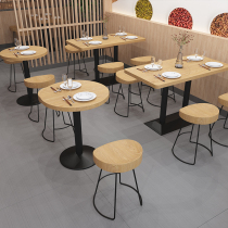 Fast Food Restaurant Noodle Restaurant Powder Store Table And Chairs Catering Chains Small Eating Shop Chairs Combined Commercial Restaurant Table Stools