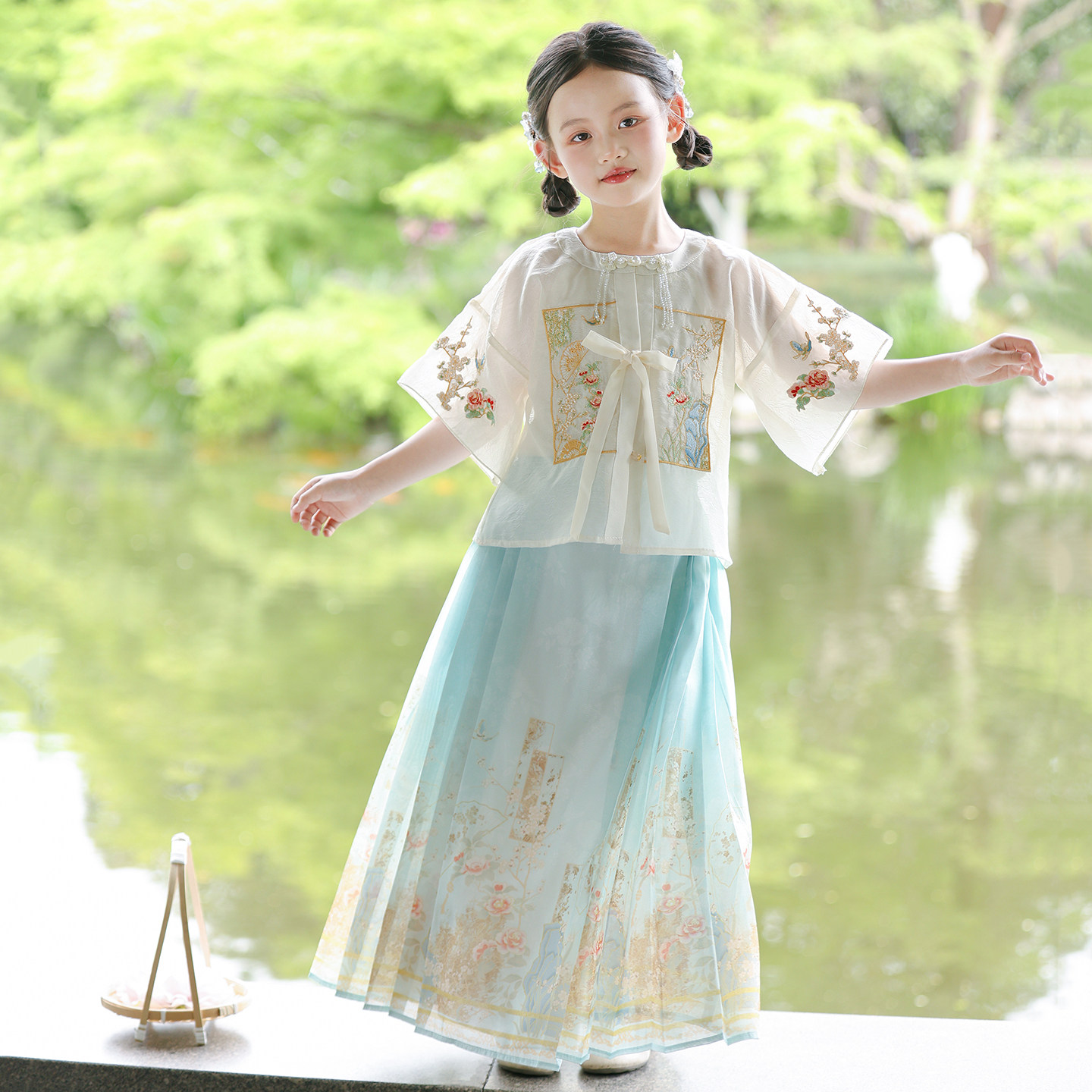 新中式女童汉服套装夏款2026新款国风儿童马面裙古风明制唐装夏季