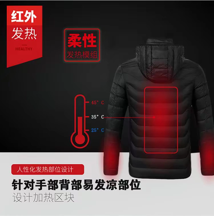 Vest điện cotton vest nam mô hình sưởi ấm mùa đông thông minh sưởi ấm USB sạc quần áo cơ thể xuống áo khoác thủy triều quần áo nam 