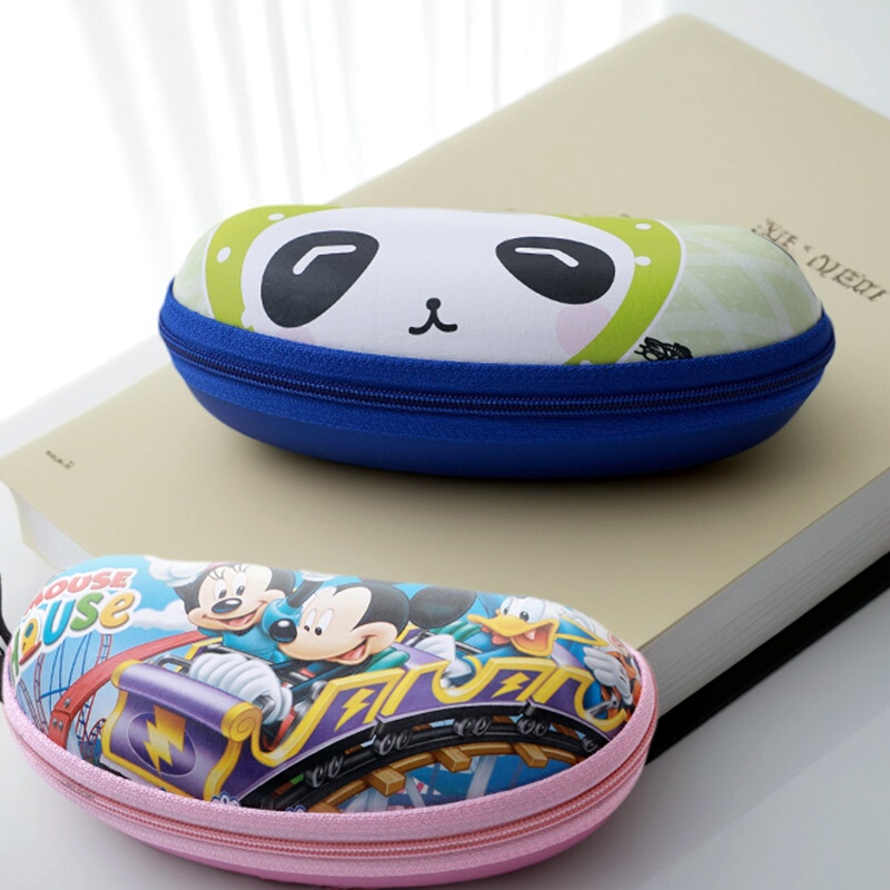 Children's Glasses Case for Girls, Cartoon Anti-Stress, for Boys, Kids, Sunglasses Case, Cute Eye Case, Free Cloth